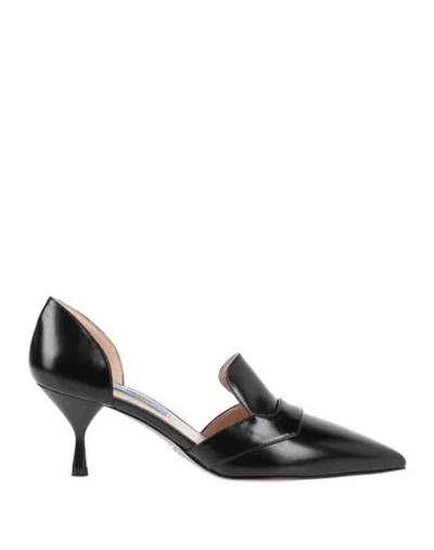 Prada Woman Pumps Black Size 11 Soft Leather