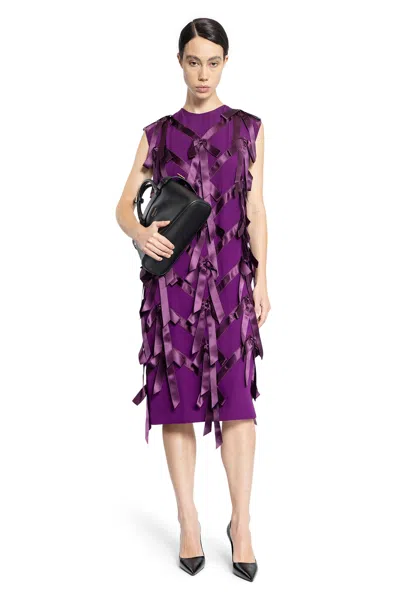 PRADA WOMAN PURPLE DRESSES