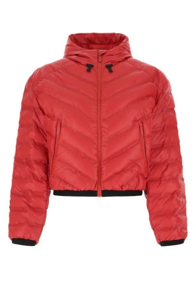 Prada Woman Red Polyurethane Blend Padded Jacket