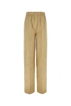Prada Pantalone Dalla Gamba Ampia In Cotone Beige Donna In Brown