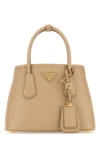 PRADA PRADA WOMAN SAND LEATHER HANDBAG