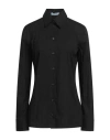 Prada Woman Shirt Black Size 6 Cotton, Polyamide, Elastane