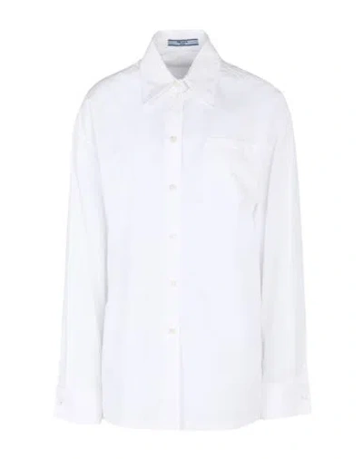 Prada Woman Shirt White Size 6 Cotton