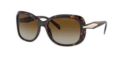 Prada Woman Sunglass Pr 04zs In Polar Brown Gradient