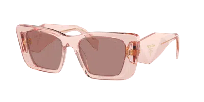 Prada Woman Sunglass Pr 08ys In Light Brown