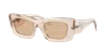 Prada Rectangular Marble Acetate Cat-eye Sunglasses In Neutral