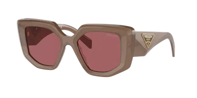 Prada Woman Sunglass Pr 14zs In Neutral