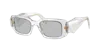 Prada Pr 17ws 12r30b 49mm Womens Rectangle Sunglasses In Light Grey