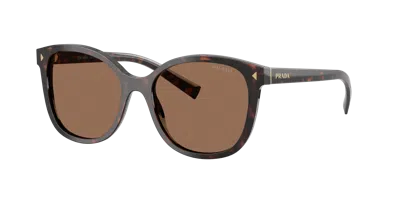 Prada Woman Sunglass Pr 22zsf In Brown