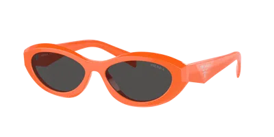 Prada Symbole Irregular Women's Sunglasses, Pr 26zs In Orange