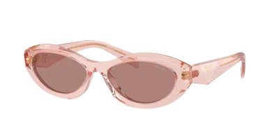 Prada Symbole Irregular Women's Sunglasses, Pr 26zs In Light Brown