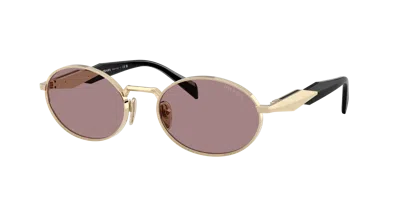 Prada Metal Pr65zs Sunglasses In Gold Brown