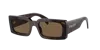 Prada Woman Sunglass Pr A07s In Dark Brown Polarized