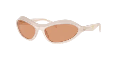 Prada Opal Milk Acetate Sunglasses In Neutral