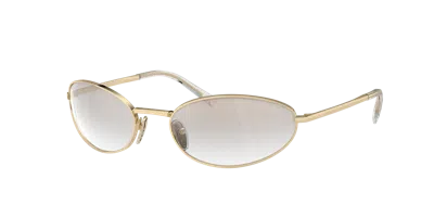 Prada Clear Mirror Gold Gradient Oval Ladies Sunglasses Pr A59s 14n7h1 59