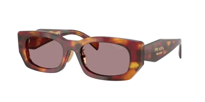 Prada Woman Sunglass Pr B05sf In Light Purple Brown