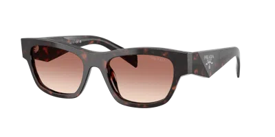 Prada Woman Sunglass Pr B09s In Light Brown Gradient Bordeaux