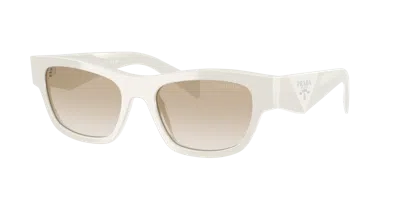 Prada Woman Sunglass Pr B09s In Neutral Gradient Light Grey