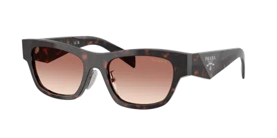 Prada Woman Sunglass Pr B09sf In Light Brown Gradient Bordeaux