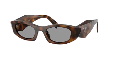 Prada Woman Sunglass Pr B16s In Brown