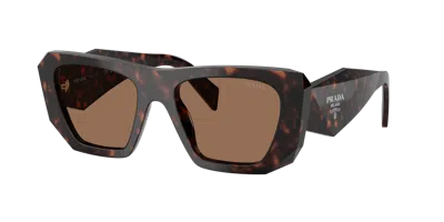 Prada Woman Sunglass Pr B18s In Brown