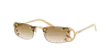 Prada Woman Sunglass Pr C57s In Gold