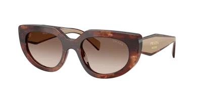 Prada Woman Sunglass Pr D02s In Brown