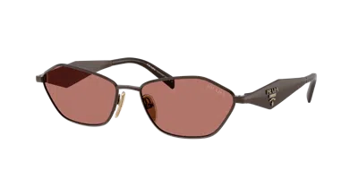 Prada 0pr D50s Geometric Sunglasses In Brown