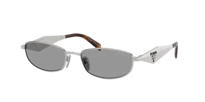 Prada 0pr D51s Rectangular Frame Sunglasses In Gray
