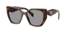 Prada Geometric-frame Sunglasses In Brown