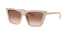 Prada Womens Tan Pr 21zs Branded-arm Butterfly-frame Acetate Sunglasses In Brown Gradient