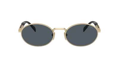 Prada 0pr 65zs Oval-shaped Sunglasses In Gray