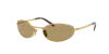 Prada Eyewear Oval Frame Sunglasses In Green Olive