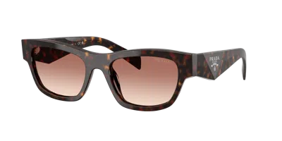 Prada Woman Sunglass Pr B09sf In Light Brown Gradient Bordeaux