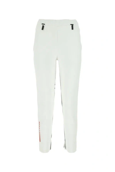 Prada Recycled Double Jersey Pants In White