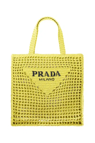 Prada Woman Yellow Tote Bags