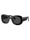 Prada Women's A13sf 55mm Oval Sunglasses In Black Dark Grey