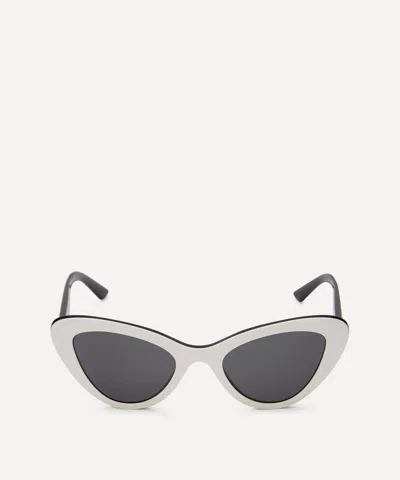 Prada Acetate Cat Eye Sunglasses In Black/white