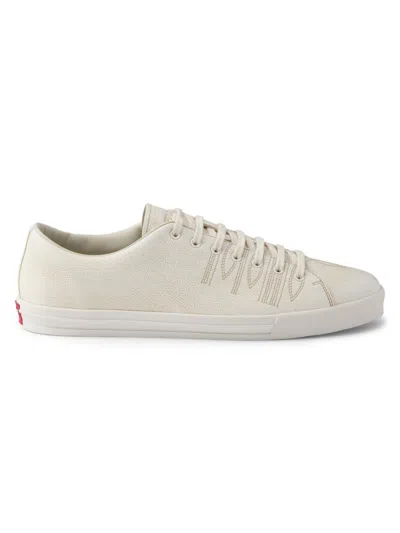 Prada Women's Aged-effect Leather Sneakers In Neutral