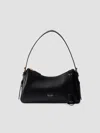 Prada Aimee Medium Leather Shoulder Bag In Black