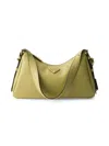 Prada Women's Aimee Medium Leather Shoulder Bag In Green