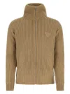 Prada Alpaca Cable Knit Cardigan