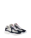 Prada Logo Details Casual Sneakers In Blue