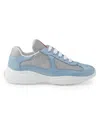 Prada America's Cup Panelled Sneakers In Blue