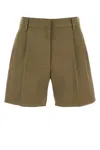 Prada Cotton Shorts With Back Pockets And Front Pleats