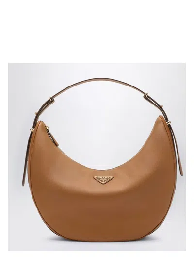 PRADA WOMEN'S ARQUÃ© CARAMEL LARGE LEATHER SHOULDER BAG