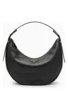 Prada Arqué Large Leather Shoulder Bag In Black
