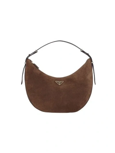Prada Flat Handle Leather Shoulder Bag