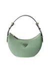 Prada Women's Arqué Leather Shoulder Bag In Green