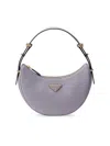 Prada Women's Arqué Leather Shoulder Bag In Purple